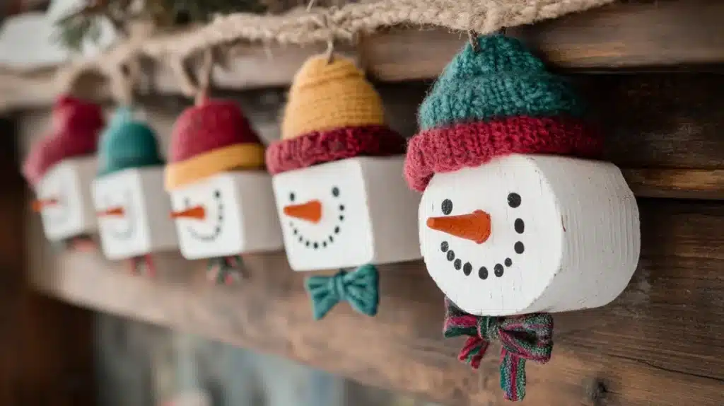 DIY Snowman Garland