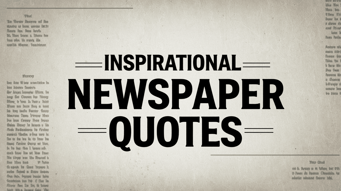 99 Uplifting Quotes from Newspapers to Inspire You Daily