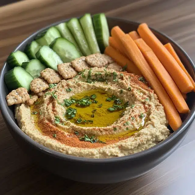 Hummus with Pita Bread or Wholegrain Crackers